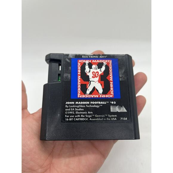 JOHN MADDEN FOOTBALL 93 - SEGA GENESIS - FREE S/H - (C7) - Picture 2 of 6